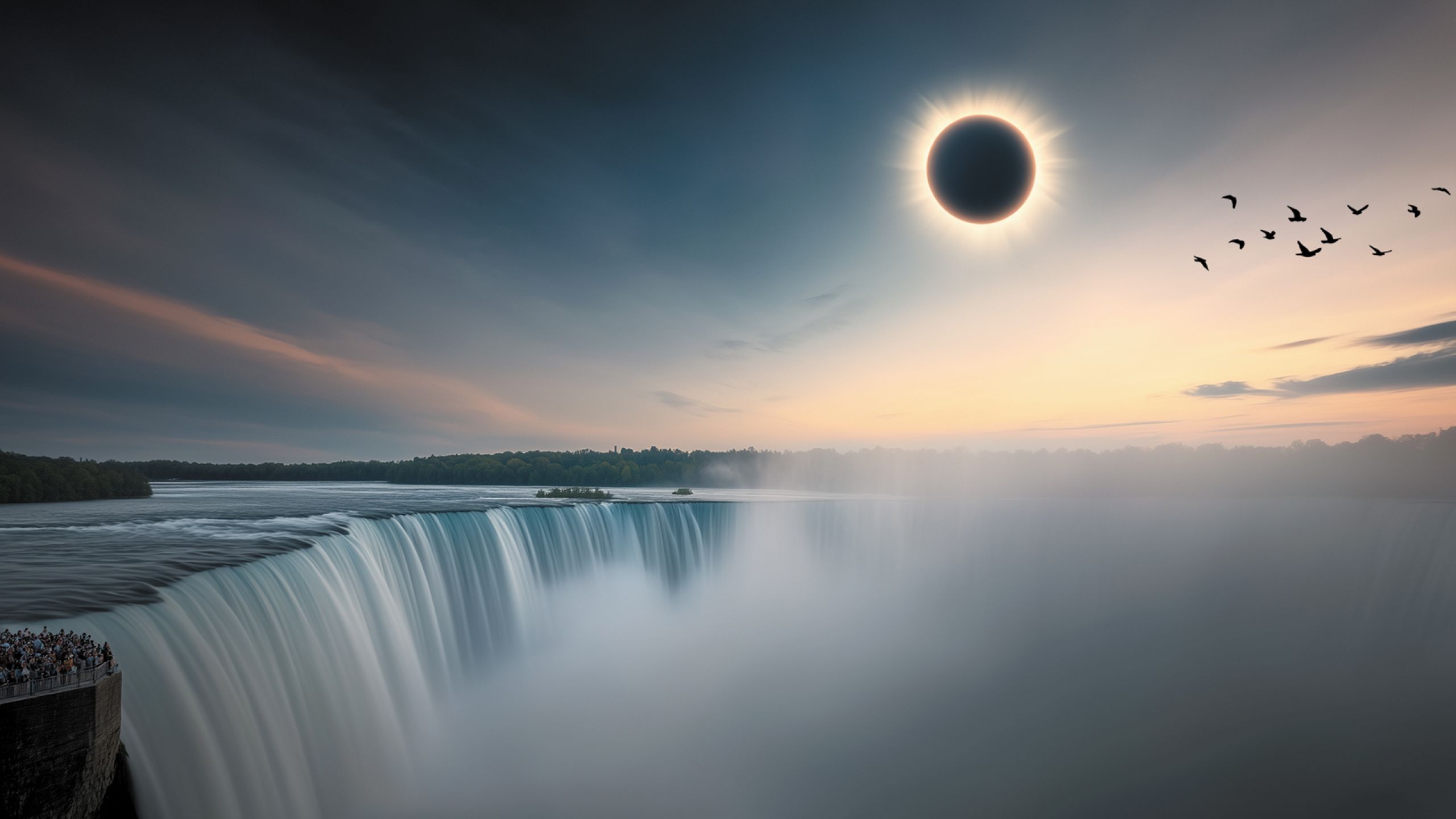 Witnessing the Solar Eclipse at Niagara Falls